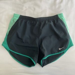 Nike Gray and Green Running Shorts Size S